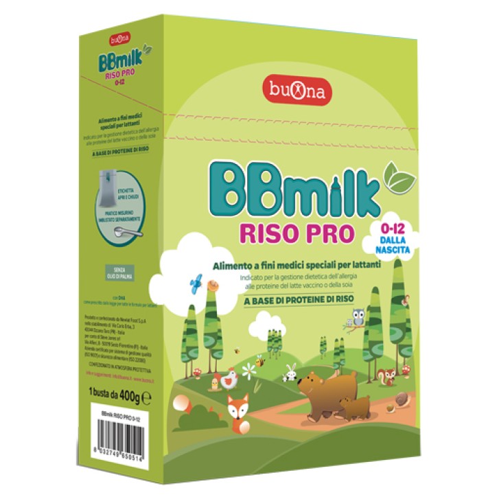 BBMILK RISO PRO latte di riso in polvere 0-12 mesi