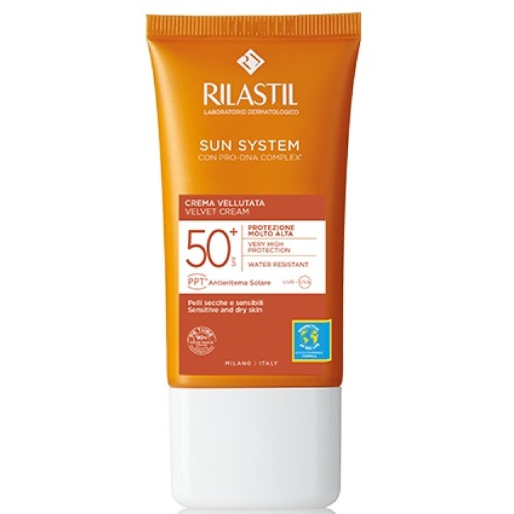 Rilastil Sun System Crema solare vellutata per il viso Spf 50+  50 ml