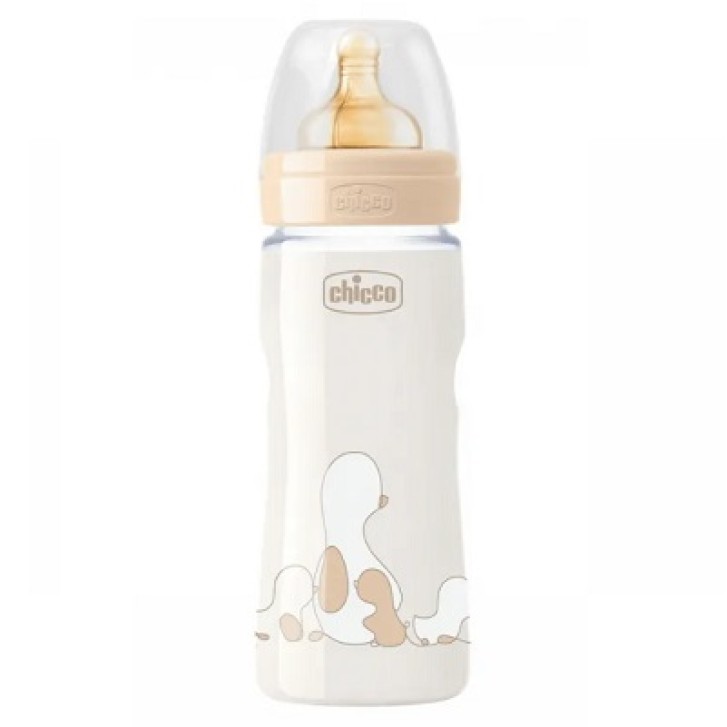 Chicco biberon Original Touch con tettarella in caucciu  4 mesi + 330 ml