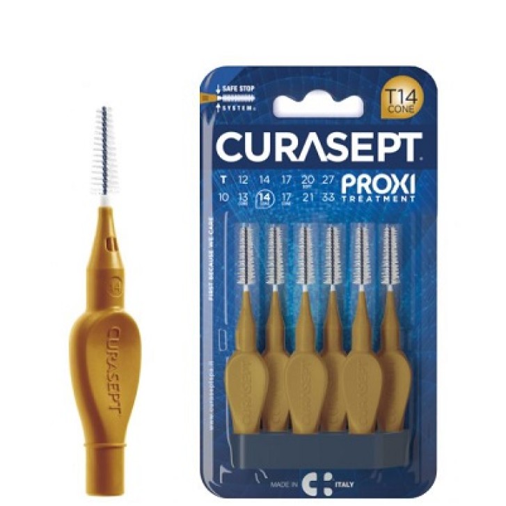 Curasept Proxi Prevention T14 Cone Scovolini ocra 6 Pezzi