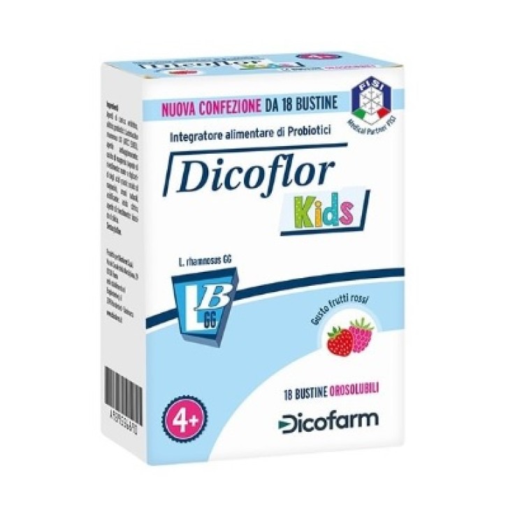 Dicoflor Kids integratore per bambini a base di probiotici 18 bustine