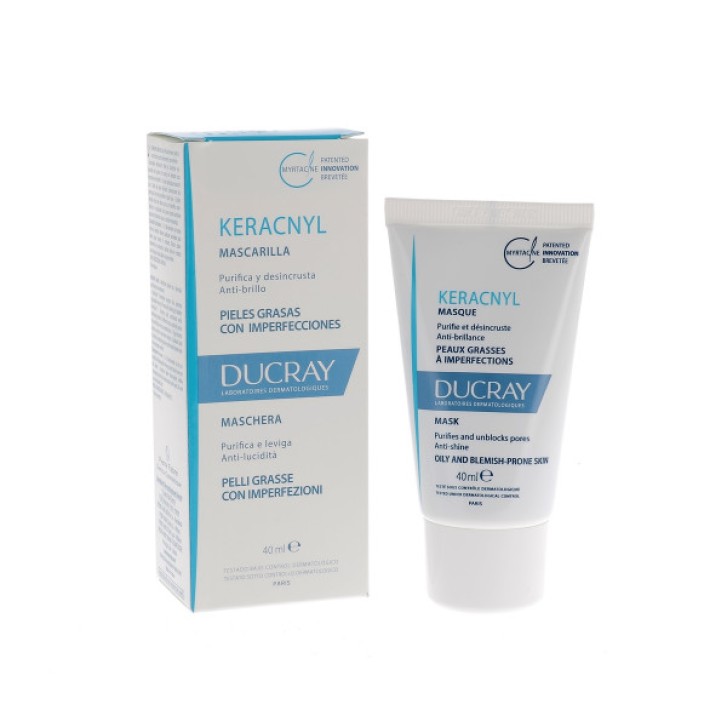 Ducray Keracnyl Maschera Tripla Azione Purificante Pelle Grassa 40 ml