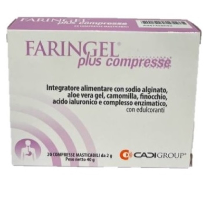 Faringel Plus integratore per il reflusso gastro-esofageo 20 compresse masticabili