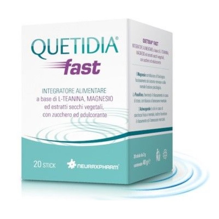 Quetidia Fast integratore per il sistema nervoso 20 stick