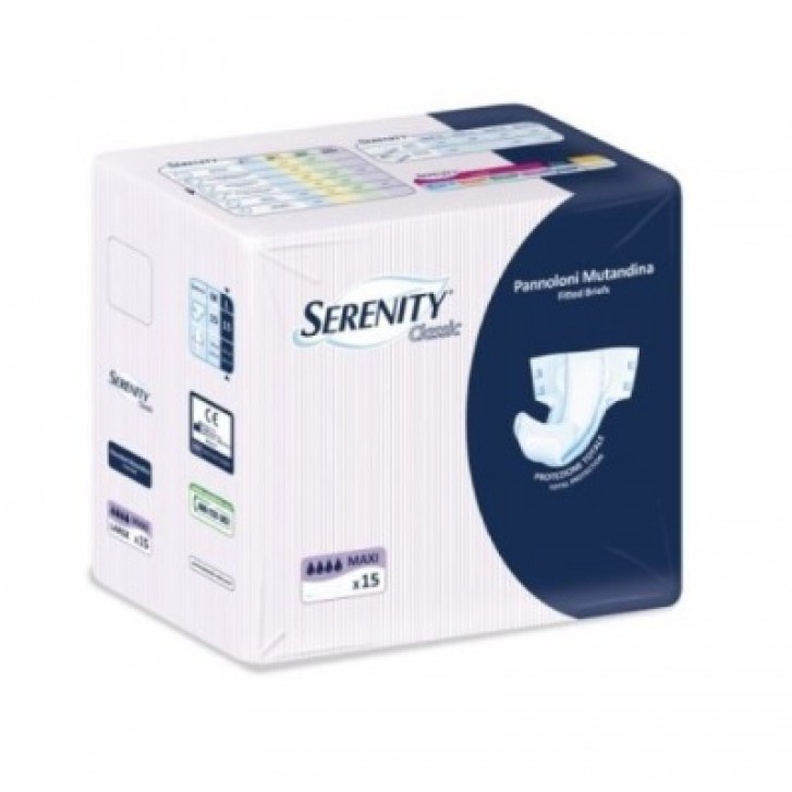 Serenity Classic Pannolone a mutanda Maxi taglia XL 15 pezzi