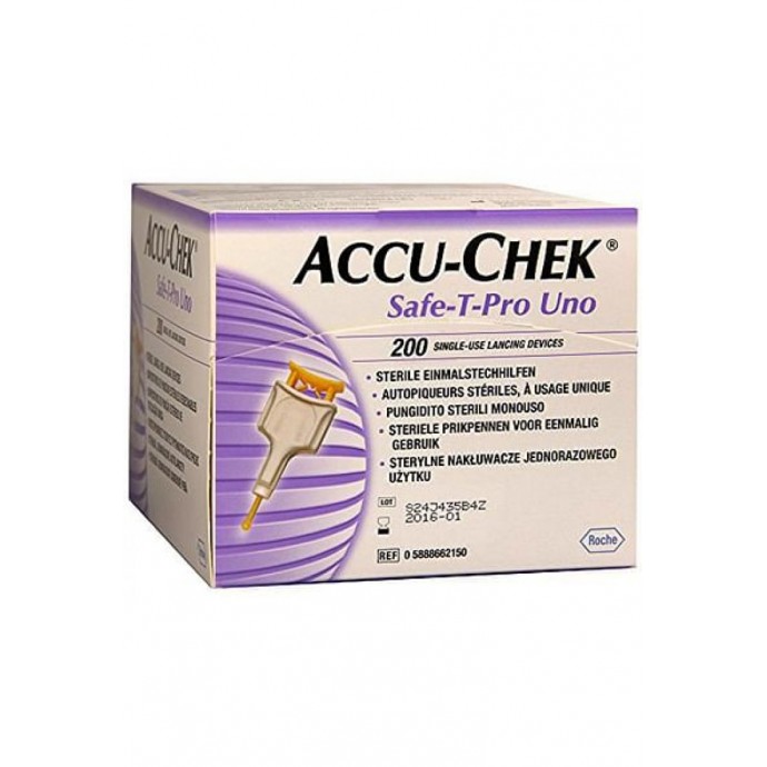 ACCU-CHEK SAFE T PRO UNO lancette  pungidito monouso 200 pezzi