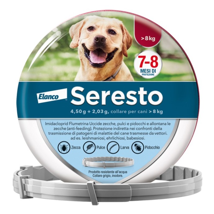 SERESTO CANI 4,50+2,03 gr collare cani piu 8 kg