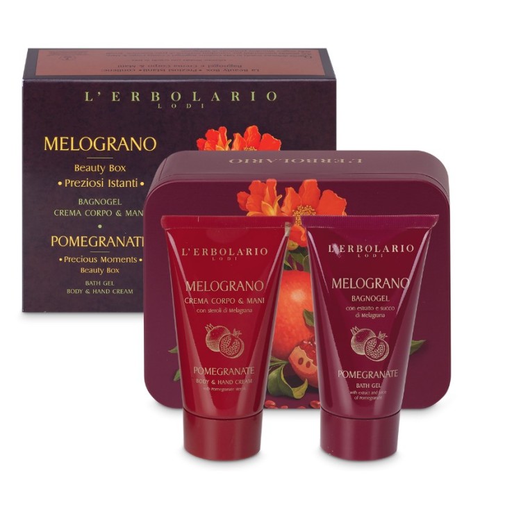 MELOGRANO BEAUTY BOX PREZIOSI ISTANTI 1 BAGNOGEL 75 ML + 1 CREMA CORPO & MANI 75 ML EDIZIONE LIMITATA