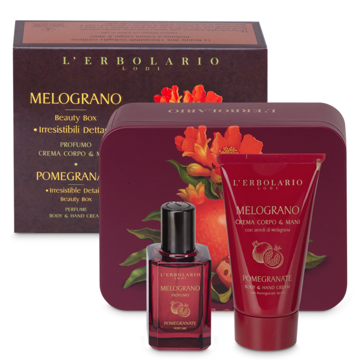 MELOGRANO BEAUTY BOX IRRESISTIBILI DETTAGLI 1 PROFUMO 30 ML+ 1 CREMA CORPO & MANI 75 ML EDIZIONE LIMITATA