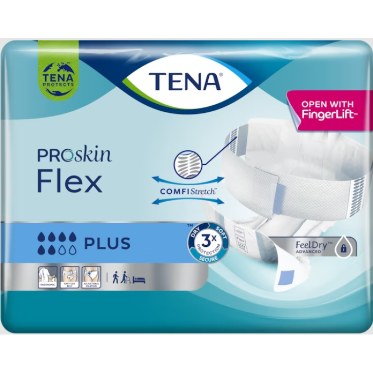 PANNOLONE PER INCONTINENZA TENA FLEX PLUS MEDIUM 30 PEZZI