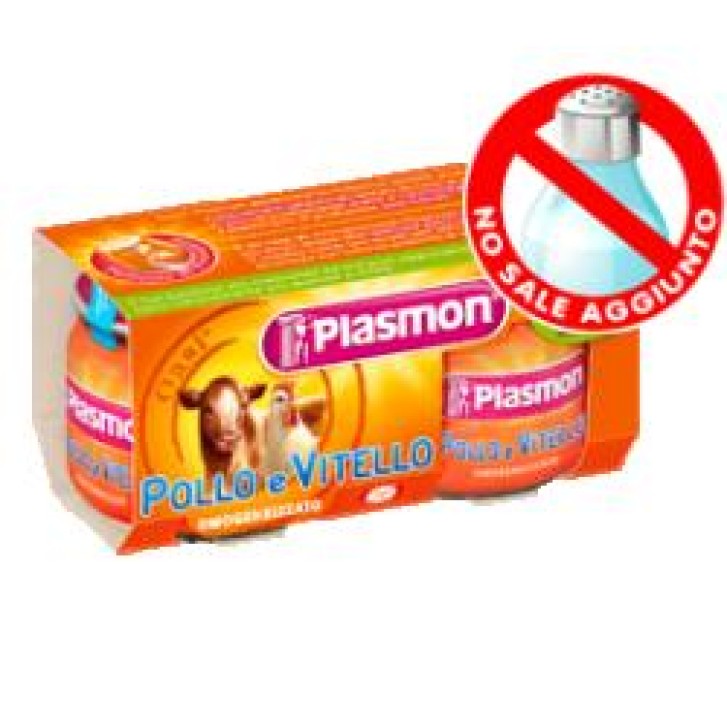 PLASMON OMOGENEIZZATO VITELLO POLLO 80 G X 2 PEZZI