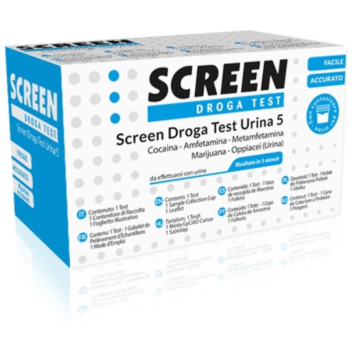 TEST DROGA SCREEN RILEVAZIONE 5 DROGHE NELL'URINA