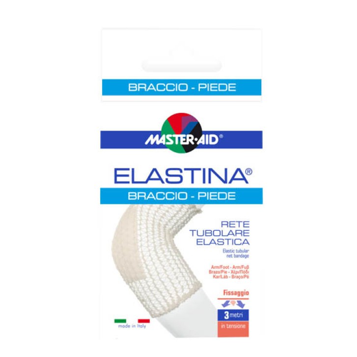 RETE TUBOLARE ELASTICA IPOALLERGENICA MASTER-AID ELASTINA BRACCIO/PIEDE 3 MT IN TENSIONE CALIBRO 4 CM