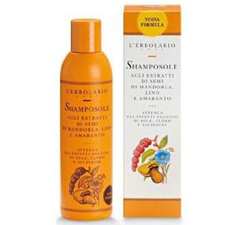 SHAMPOSOLE con mandorla lino amaranto 200 ml Erbolario