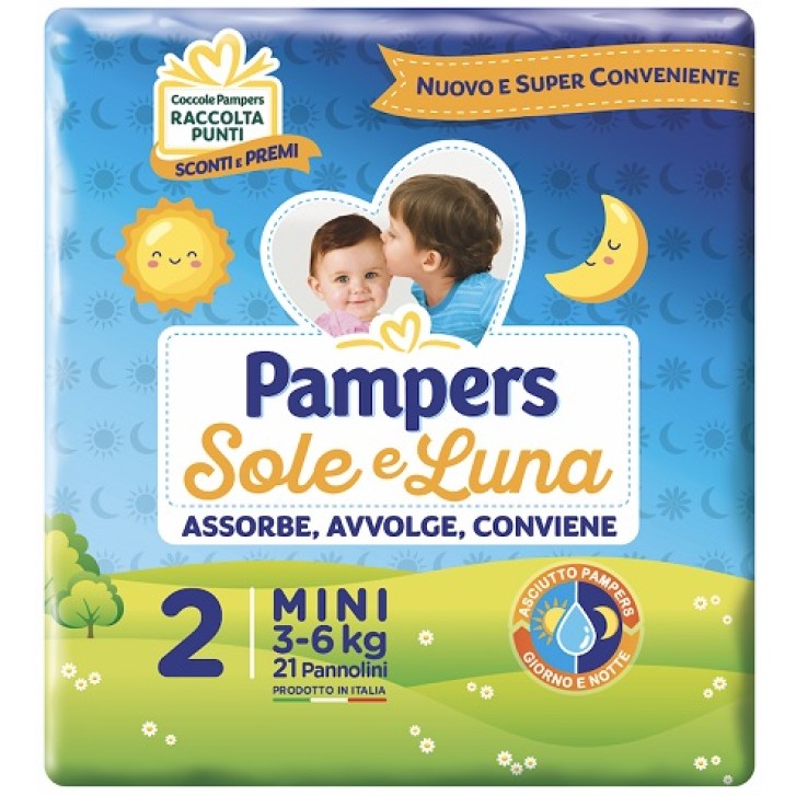 PAMPERS SOLE  & LUNA MINI 21pezzi