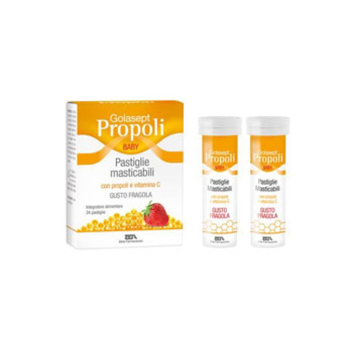 GOLASEPT PROPOLI BABY 24 COMPRESSE MASTICABILI FRAGOLA