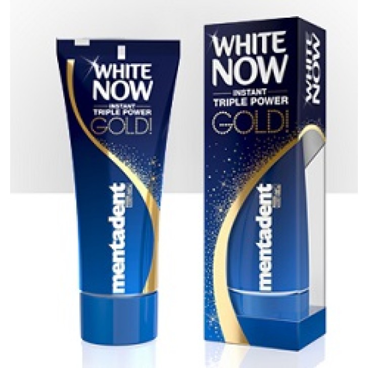 MENTADENT DENTIFRICIO WHITE NOW TRIPLE POWER GOLD 50 ML