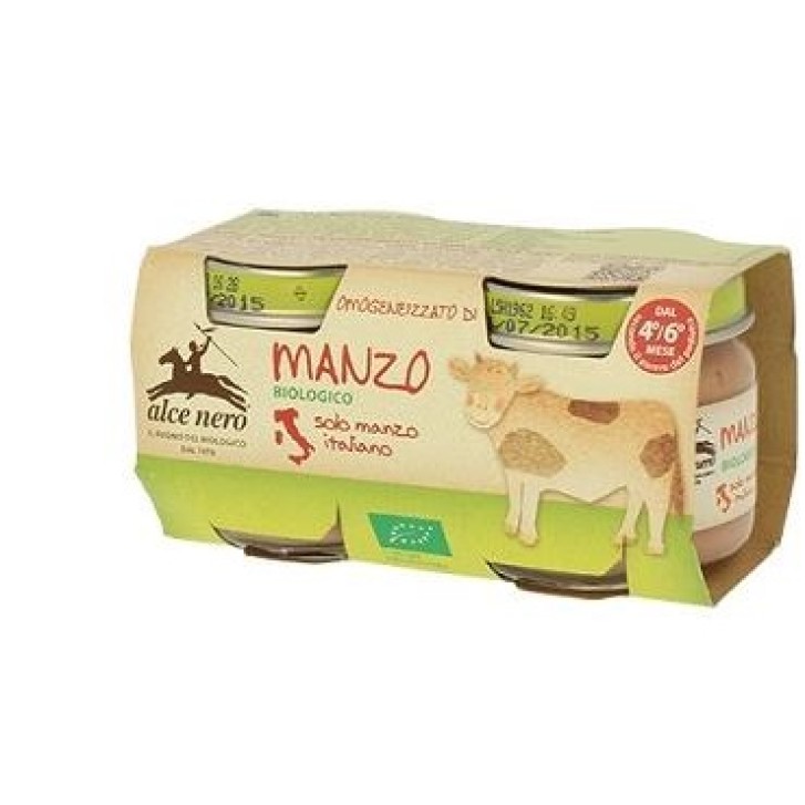 OMOGENEIZ MANZO BIO 2X80G ALCE