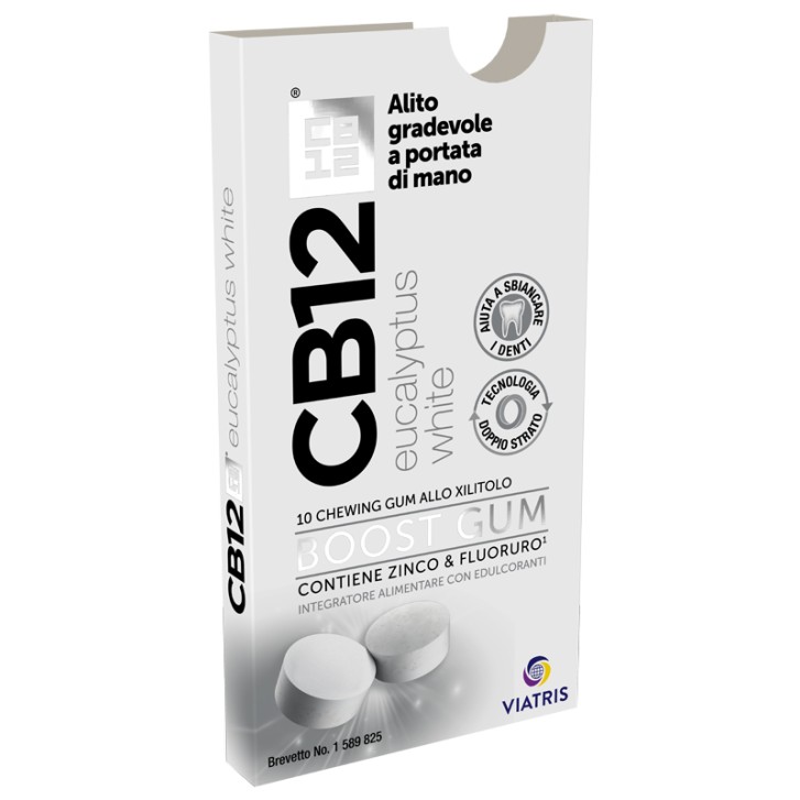 CB12 BOOST EUCALYPTUS WHITE 10 CHEWING GUM