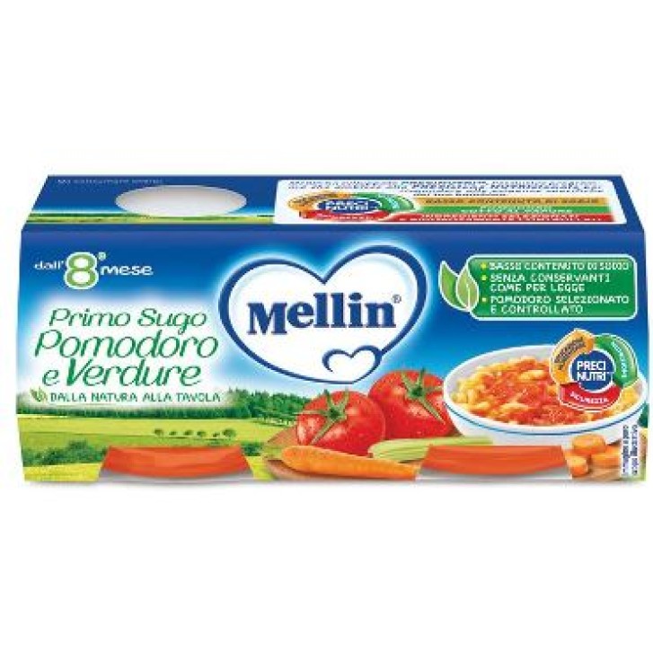 MELLIN PRIMO SUGO POMODORO E VERDURE 2 VASETTI DA 80 G