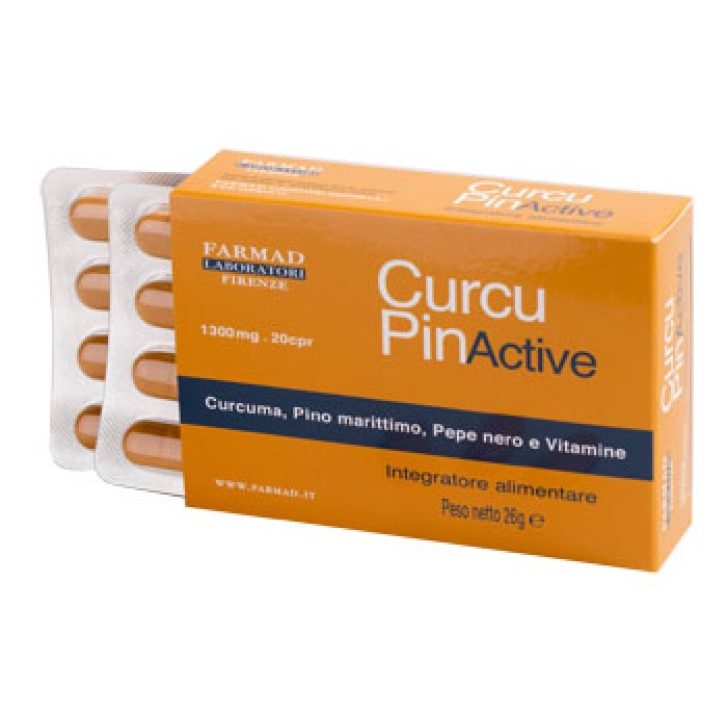 CURCUPIN ACTIVE integratore curcuma 20 compresse 1300MG