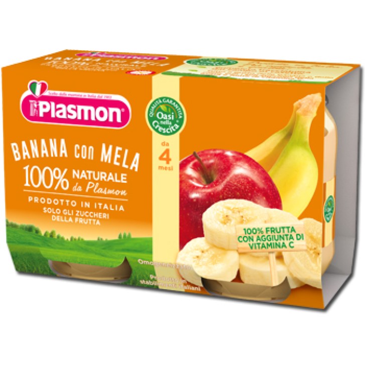 PLASMON OMO BANANA MELA 2X104G