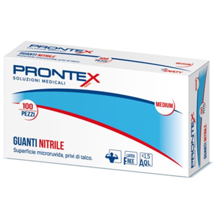 PRONTEX GUANTO IN NITRILE SENZA POLVERE GRANDE 8/9 100 PEZZI