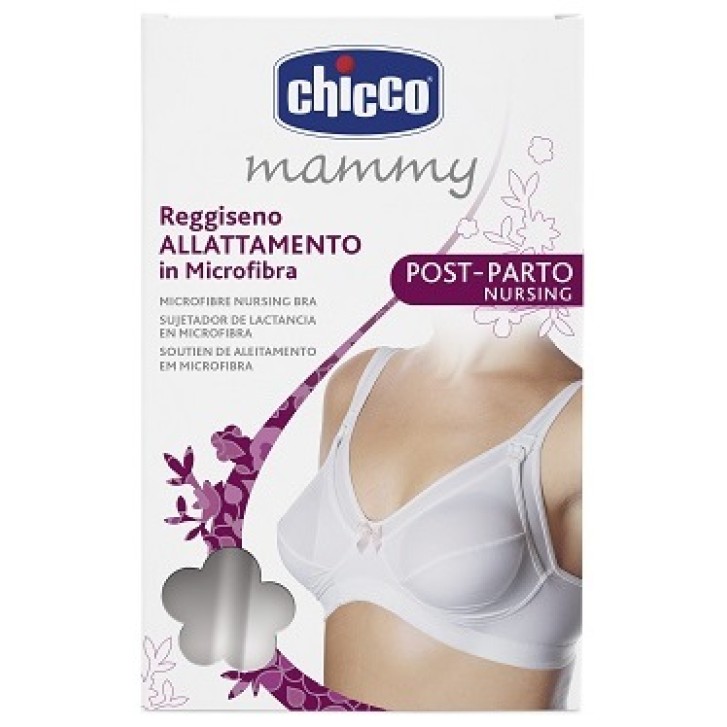 CHICCO MAMMY REGGISENO MICROFIBRA ALLATTAMENTO BIANCO 3D