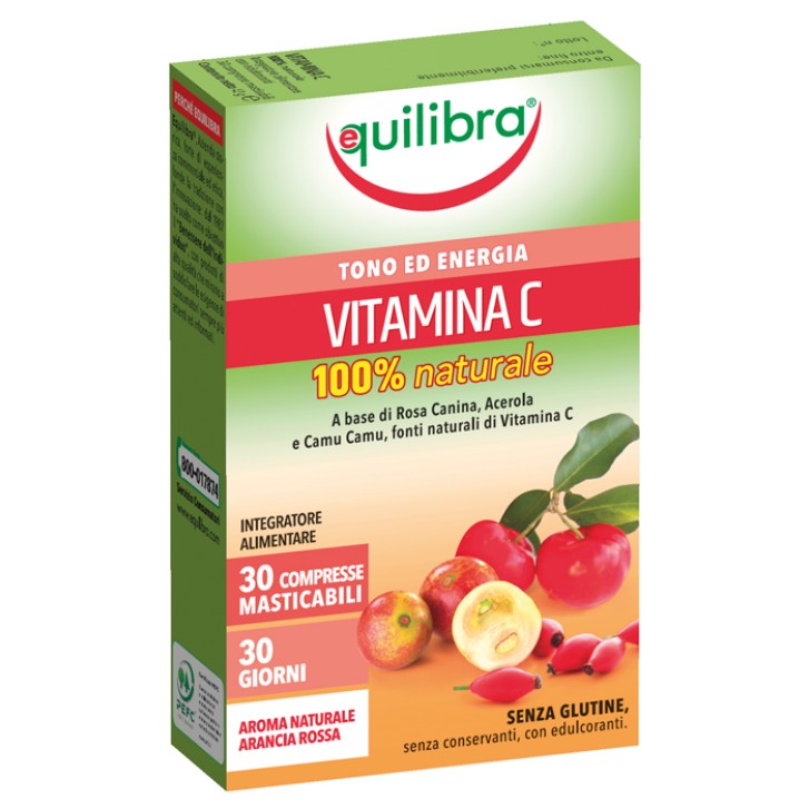 VITAMINA C 100% NAT 30CP EQUILIB