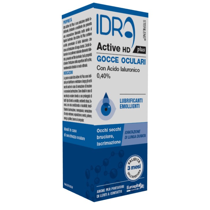 GOCCE OCULARI STERILENS IDRA ACTIVE HD PLUS 10 ML CON ACIDOIALURONICO 0,40%