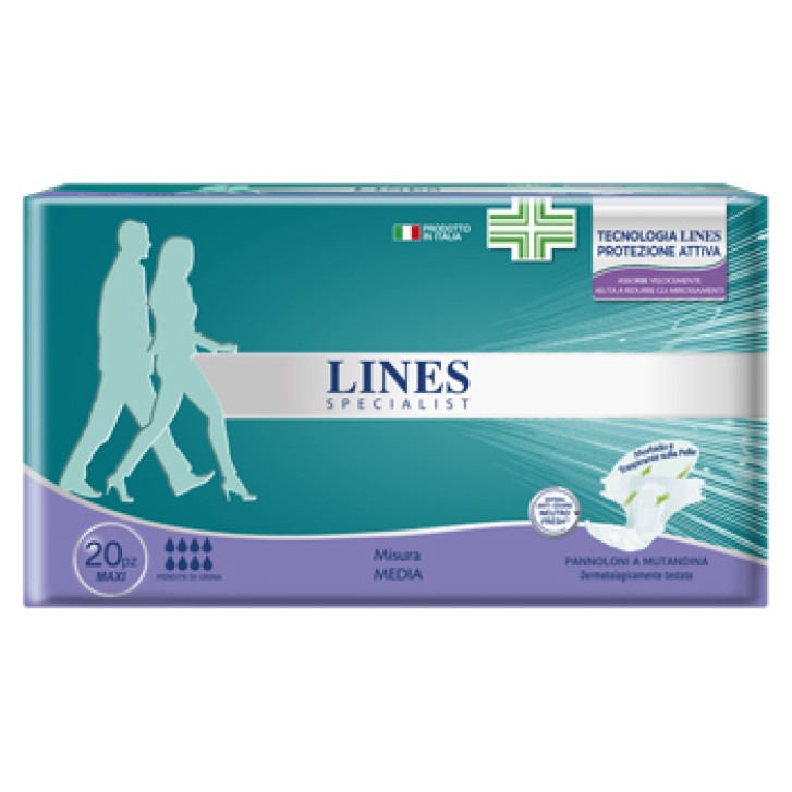 LINES SPECIALIS PANNOLONE A MUTANDINA MAXI MEDIA FARMA 20 PEZZI