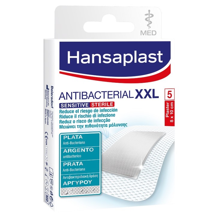 HANSAPLAST SENSITIVE MEDICAZIONE EXTRA EXTRA LARGE SILVER 5PEZZI