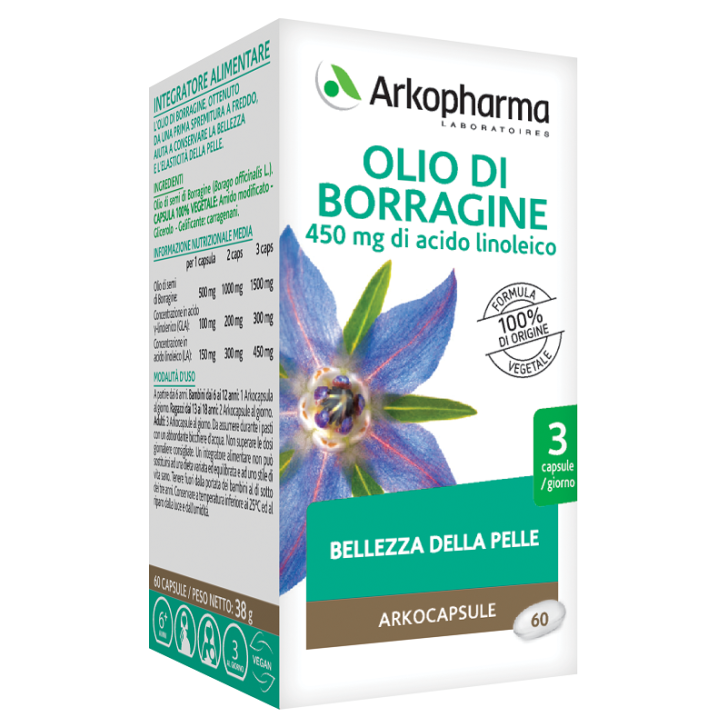 ARKOCAPSULE OLIO BORRAG 60CP BIO