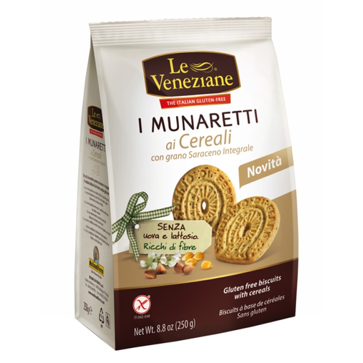 LE VENEZIANE MUNARETTI BISCOTTI CEREALI GRANO SARACENO INTEGRALE 250 G