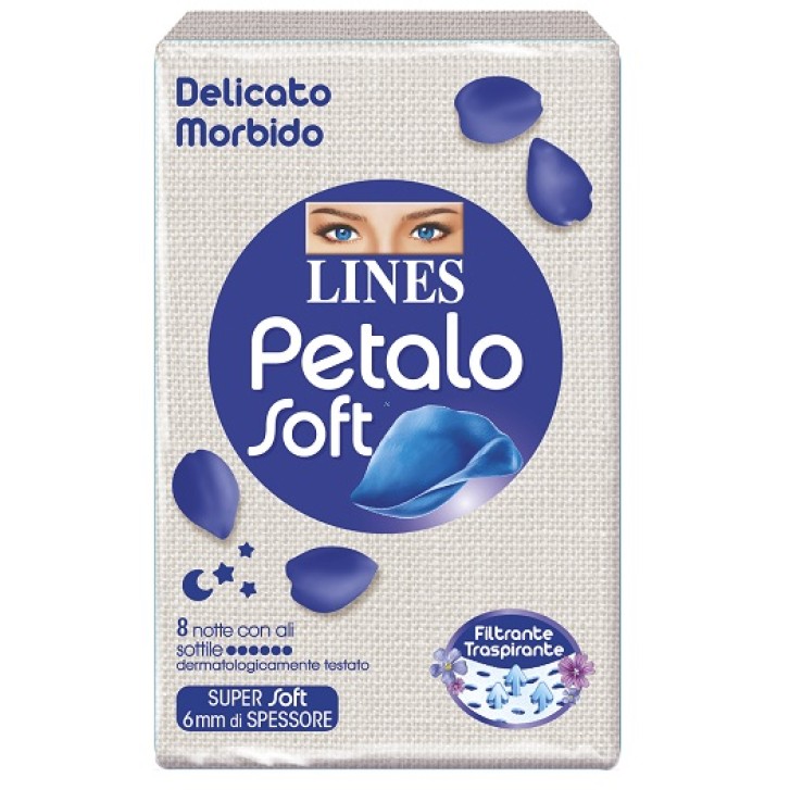 LINES PETALO SOFT NOTTE 8 PEZZI