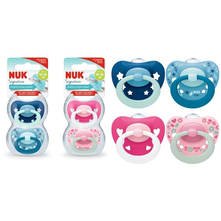 NUK SUCC SIGNATURE SIL 18-36 2P