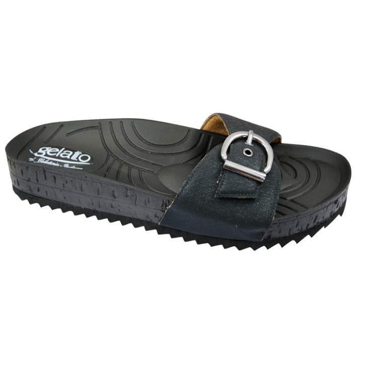 CIABATTA WOODSTOCK METALLIC BLACK 41/42