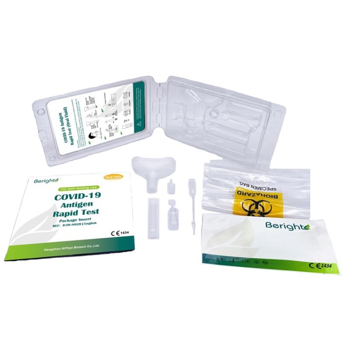 TEST ANTIGENICO RAPIDO COVID-19 ALLTEST AUTODIAGNOSTICO DETERMINAZIONE QUALITATIVA ANTIGENI SARS-COV-2 IN CAMPIONI SALIVARI MEDIANTE IMMUNOCROMATOGRAFIA