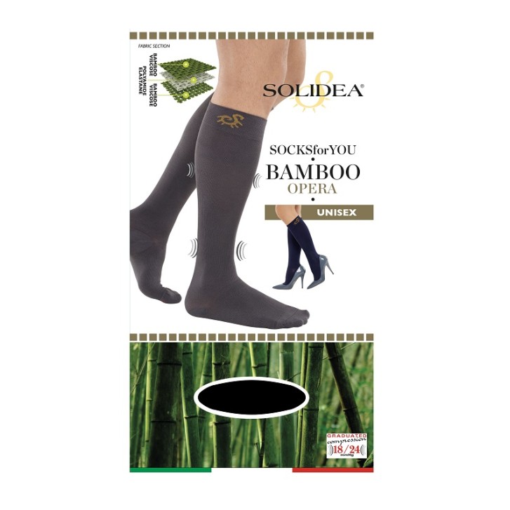 SOCKS FOR YOU BAMBOO OPERA GAMBALETTO NERO XXL