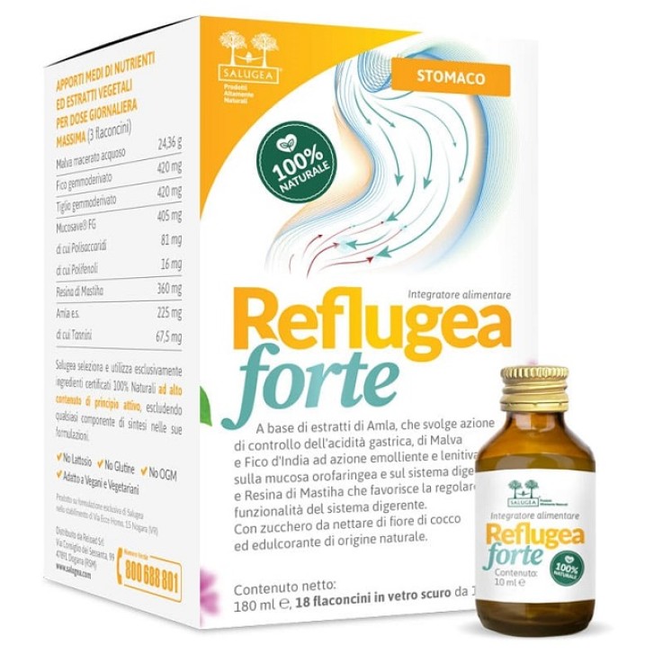 SALUGEA REFLUGEA FORTE 18 flaconcini integratore per acidità gastrica