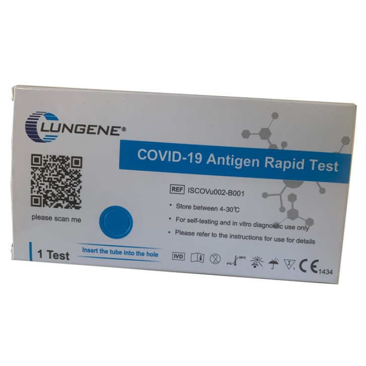 TEST ANTIGENICO RAPIDO COVID-19 CLUNGENE AUTODIAGNOSTICO DETERMINAZIONE QUALITATIVA ANTGENI SARS-COV-2 IN TAMPONI NASALIMEDIANTE IMMUNOCROMATOGRAFIA