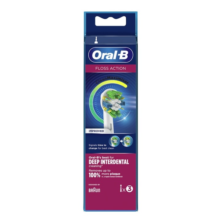 ORALB FLOSS ACTION EB25 TESTINA PER SPAZZOLINO ELETTRICO 3 PEZZI