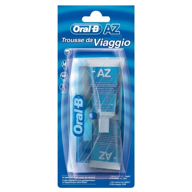 ORALB TROUSSE DA VIAGGIO SPAZZOLINO + 2 DENTIFRICI 15ML