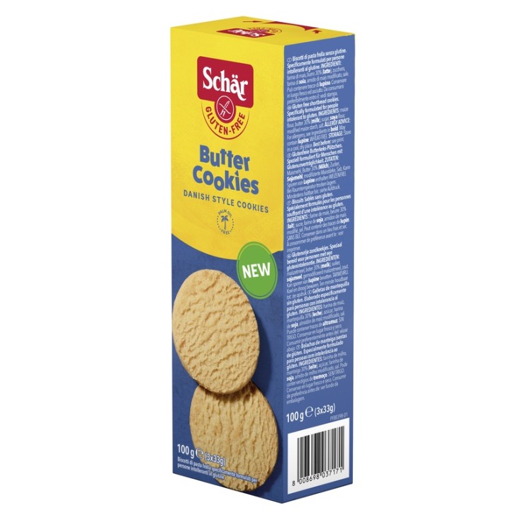 SCHAR BUTTER COOKIES BISCOTTI DI PASTAFROLLA 3 PORZIONI DA 33 G