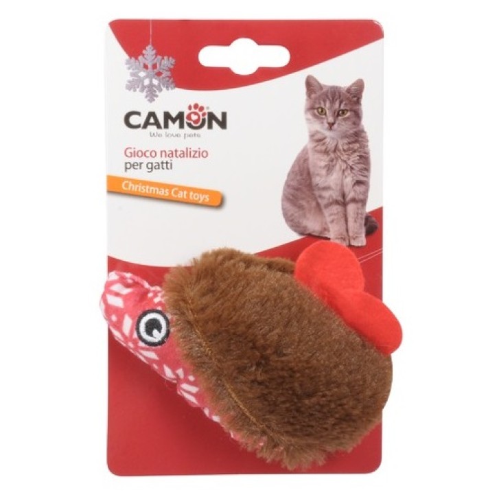 GIOCO GATTO PELUCHE RICCIO NAT