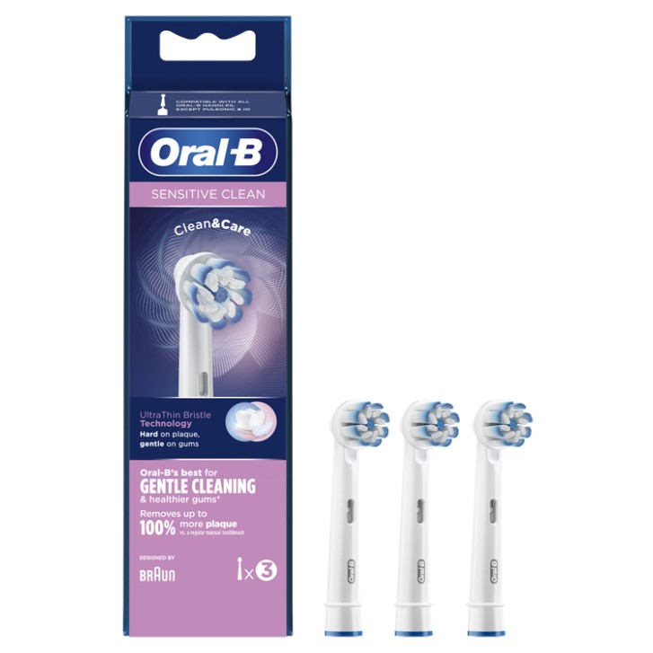 ORALB SENSITIVE CLEAN EB60 TESTINE PER SPAZZOLINO ELETTRICO3 PEZZI