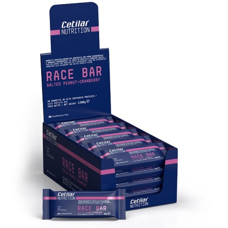 CETILAR RACE BAR SALTED PEANUT+CRANBERRY BARRETTA 20 PEZZI DA 60 G