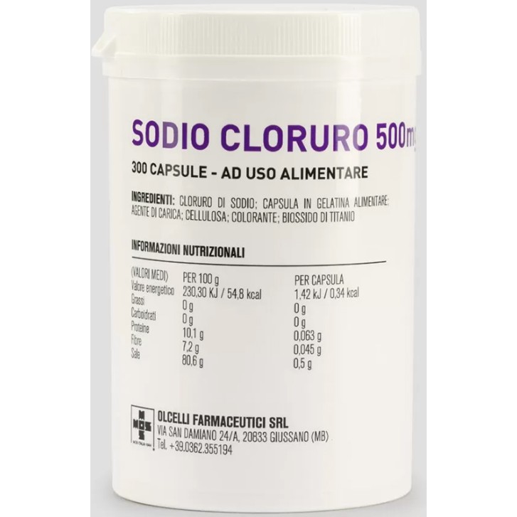 SODIO CLORURO MOS 500MG 300CPS