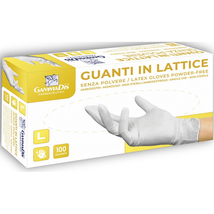 GUANTI LATTICE S/POLV S 100PZ