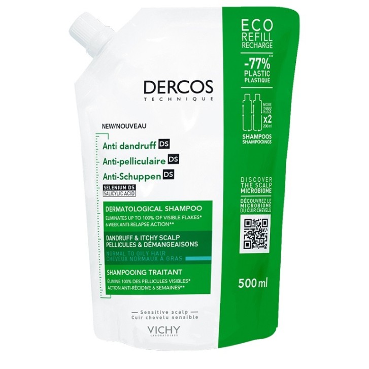 DERCOS eco ricarica shampoo antiforfora 500 ml